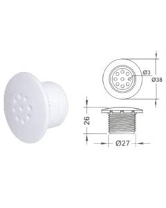 MINI JET NUEVE HUECOS BLANCO