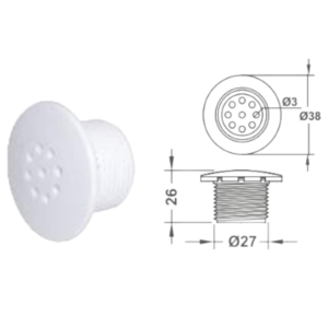 MINI JET NUEVE HUECOS BLANCO
